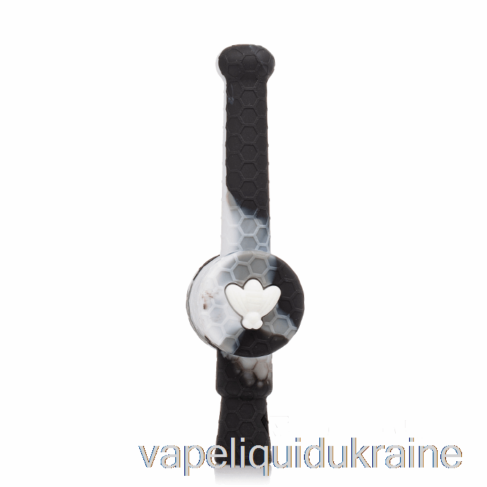 Vape Ukraine Stratus Reclaimer Honey Dipper Silicone Dab Straw Marble Grey (Black / Grey / White)